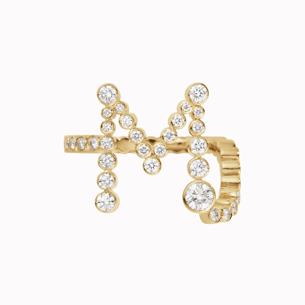 Personalized Diamond Bubble Ring