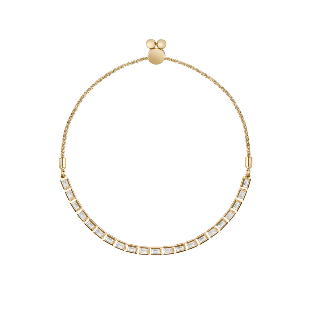 bezel set baguette diamond bracelet